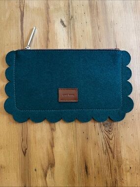GRAF LANTZ Teal Deco Edge Merino Wool Pouch Boiled Wool